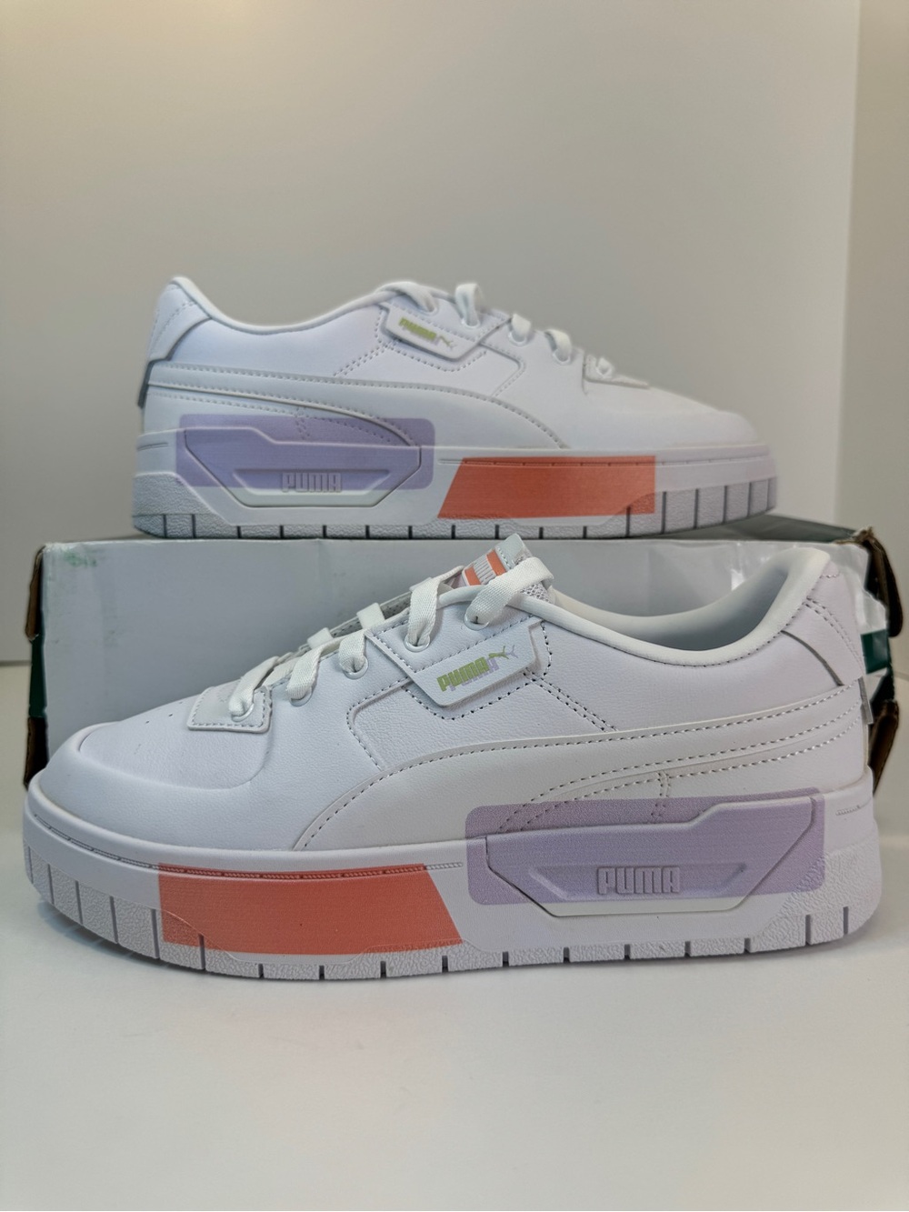 PUMA Cali Dream MIS White Peach Pink Lavender Women’s Size 9 Sneaker - Picture 1 of 8